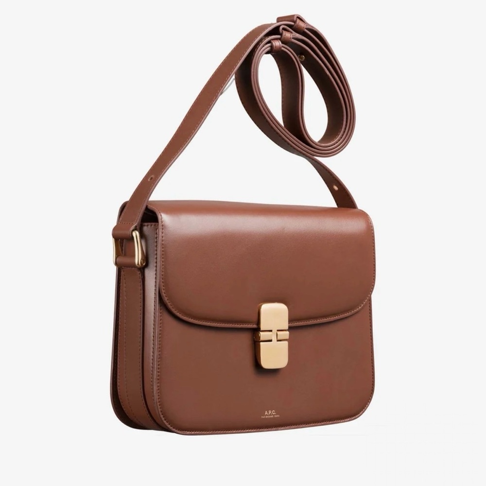 A.P.C. Large Grace Bag in Brown - Picture 5 of 10